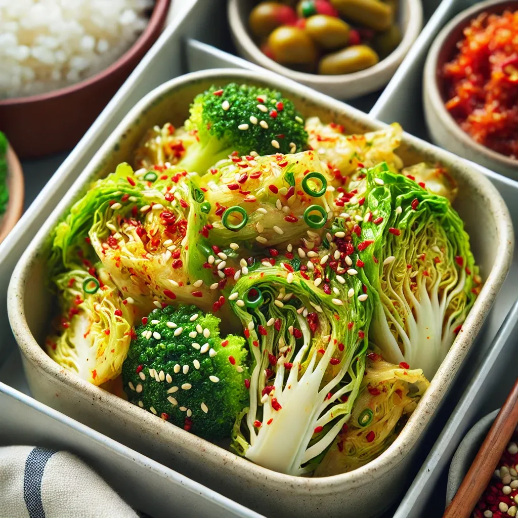 봄동김치 겉절이무침 황금레시피 도시락반찬요리