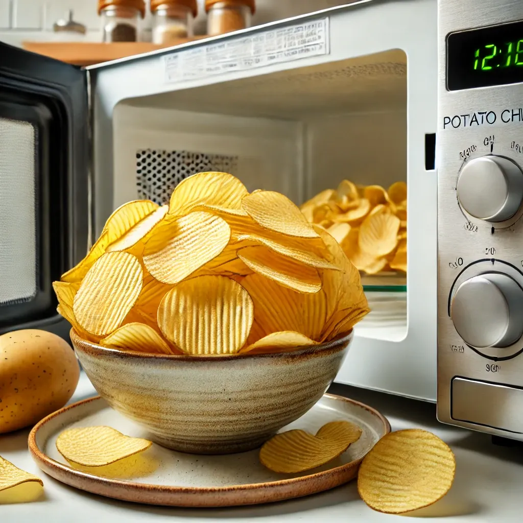 전자레인지 6분 바삭바삭 감자칩 만들기