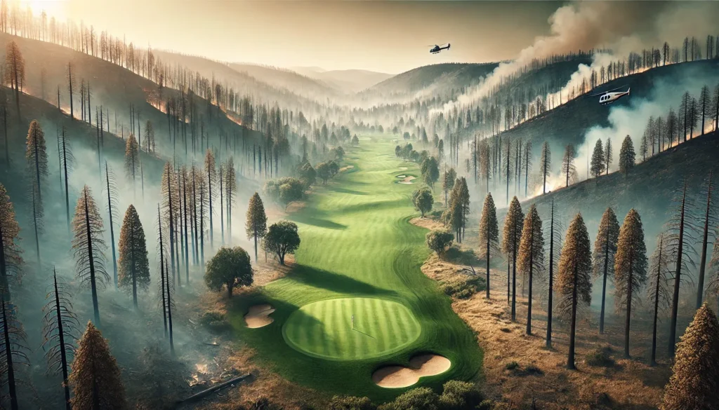 산불 골프장