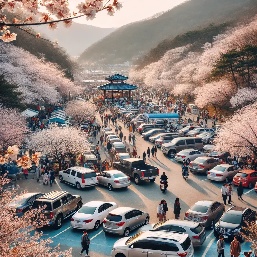 진해 벚꽃축제 주차장
