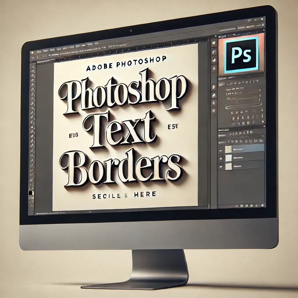 포토샵 글자 테두리