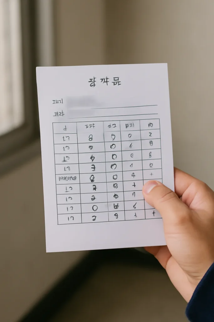 중학생 성적표 조회