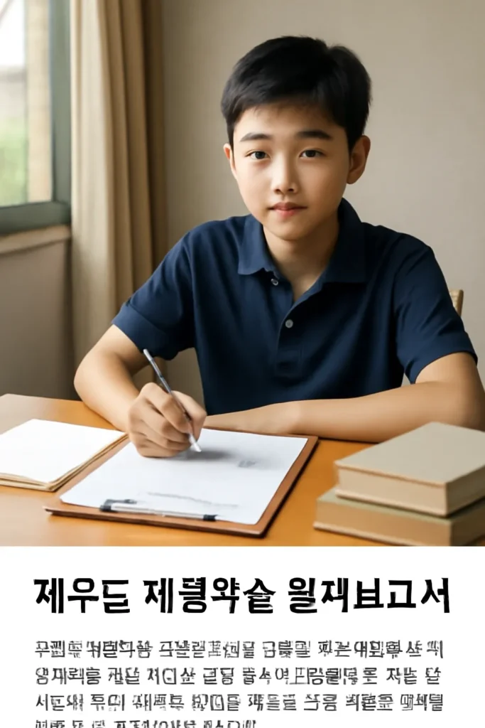 중학생 제주도 체험학습 결과보고서