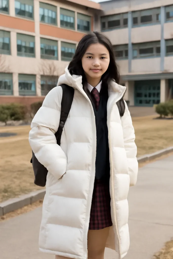 고등학생 롱패딩