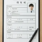 고등학생 알바 이력서 양식