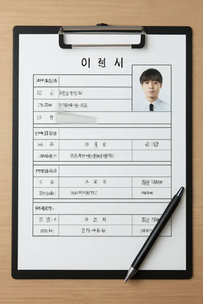고등학생 알바 이력서 양식