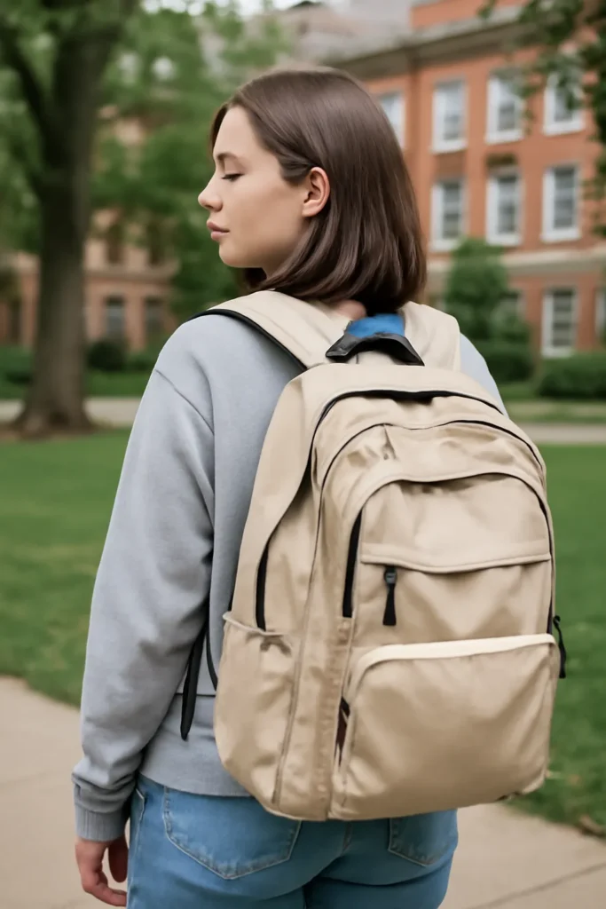 여자 대학생 백팩