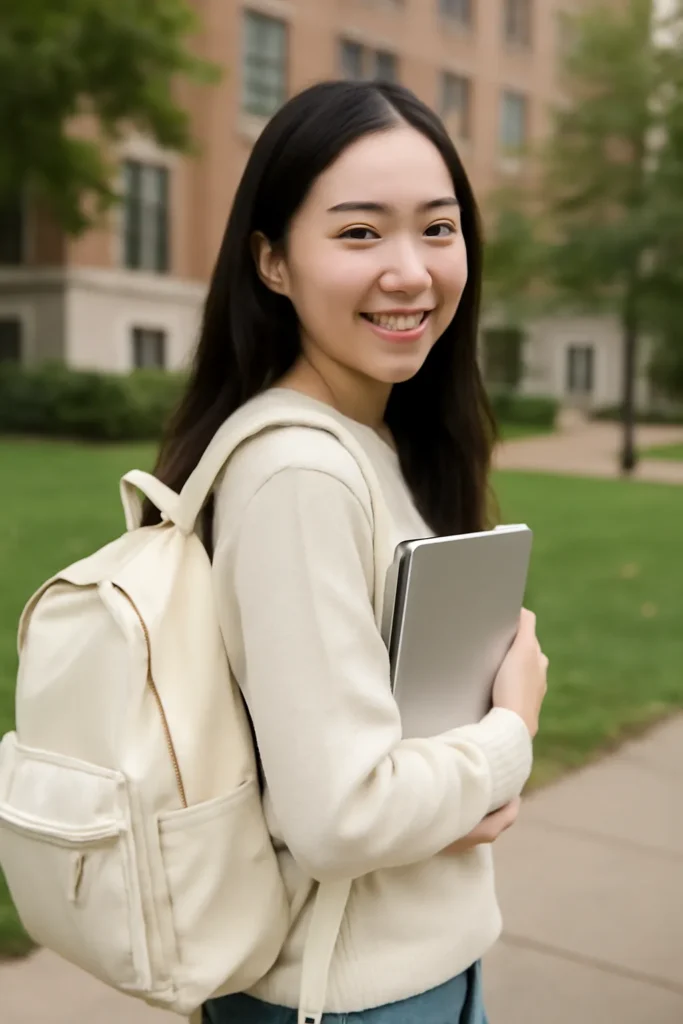 여자 대학생 가방