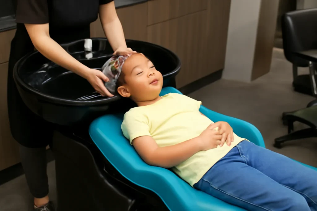 초등학생 샴푸의자