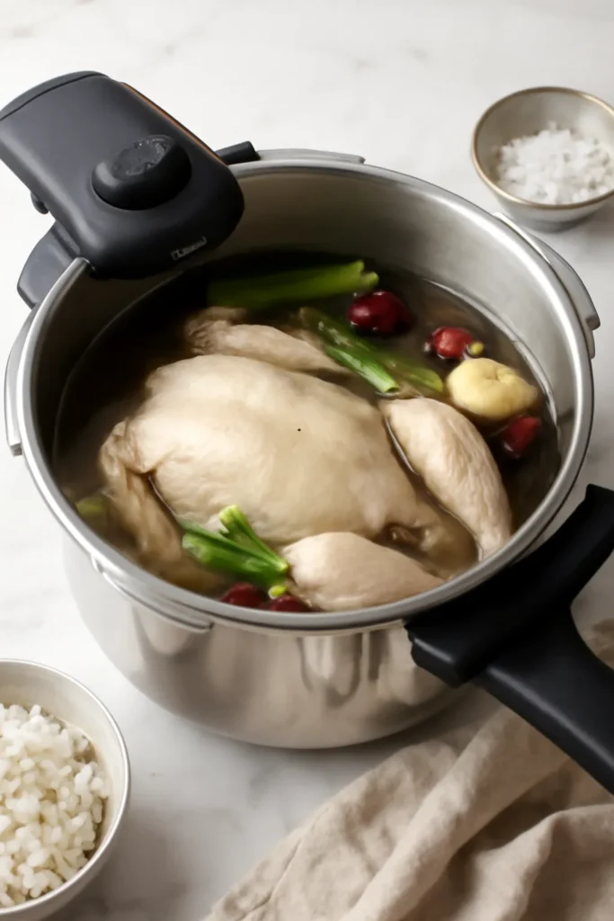 휘슬러 압력솥 삼계탕