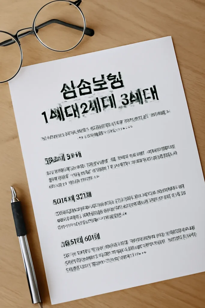 실손 보험 1세대 2세대 3세대