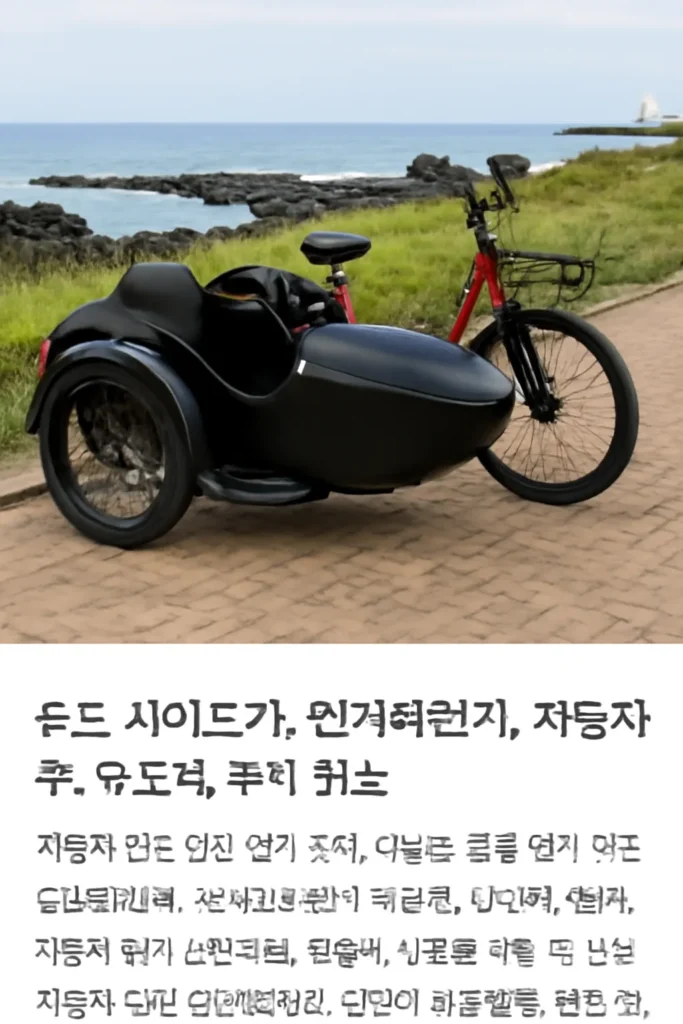 우도 사이드카 전기자전거