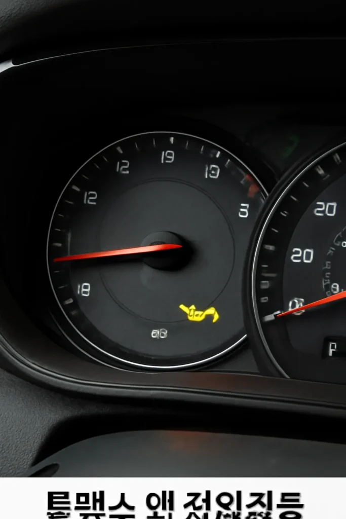 트랙스 엔진오일 경고등