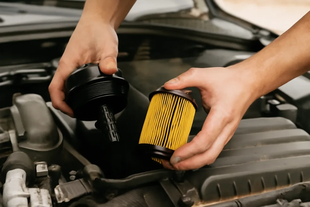 엔진오일 교체시기 지남