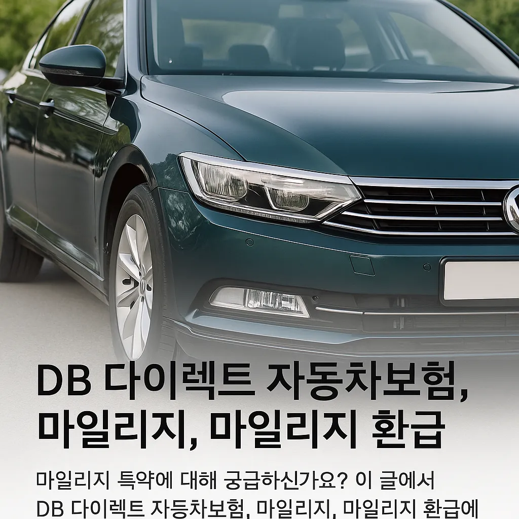 db 다이렉트 자동차보험 마일리지