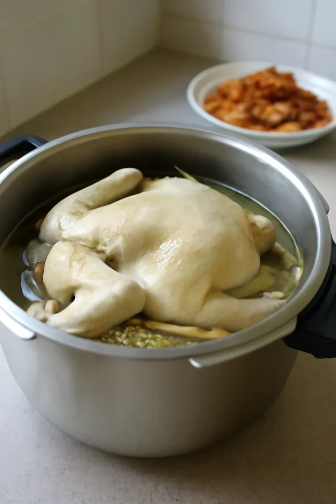 압력솥 백숙