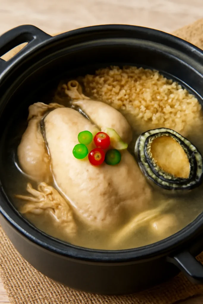 압력솥 누룽지 전복 삼계탕 만들기