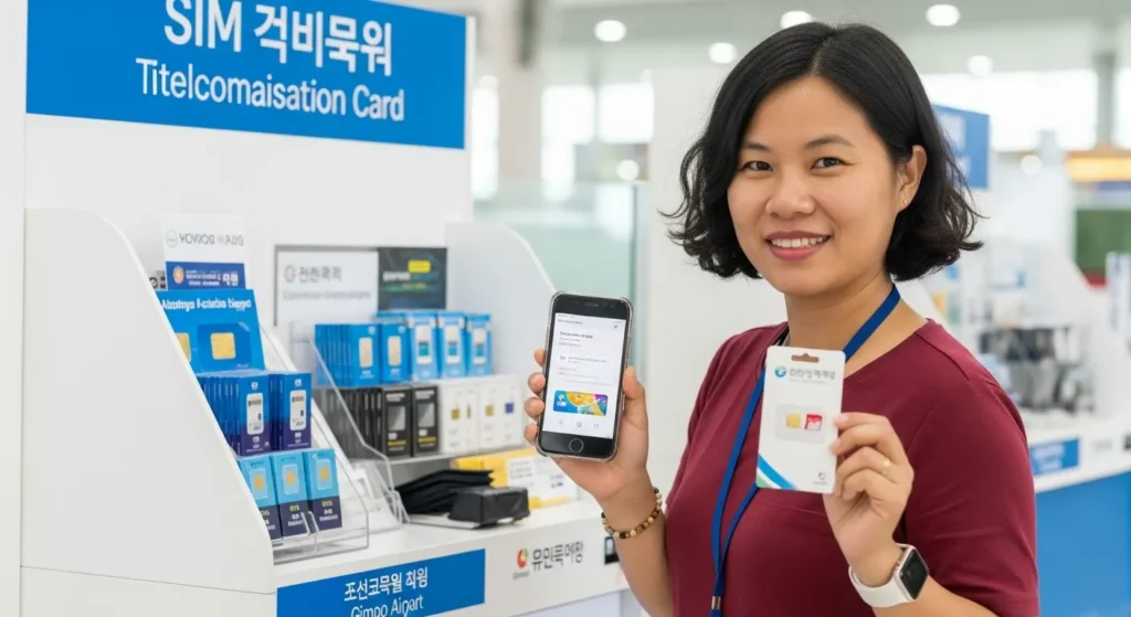 김포공항 유심 교체