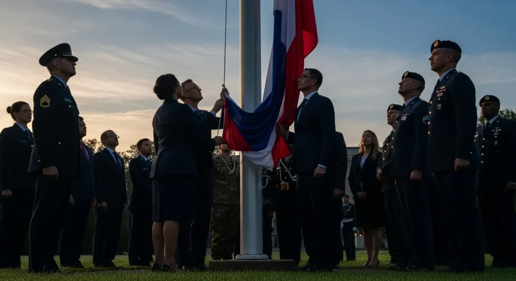 광복절 조기 게양