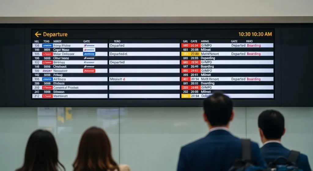 김포공항 출발정보