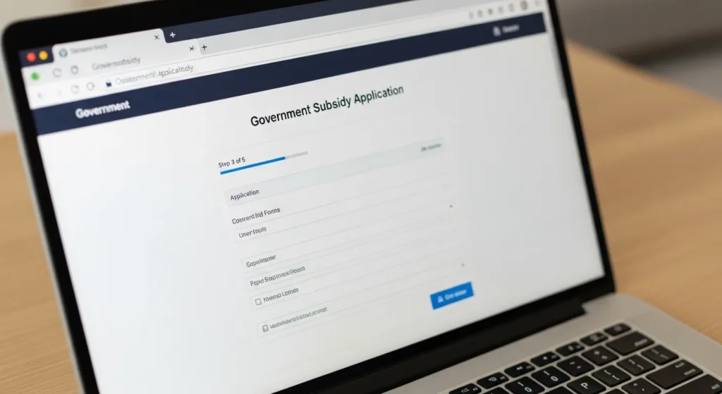 정부보조금 신청 확인