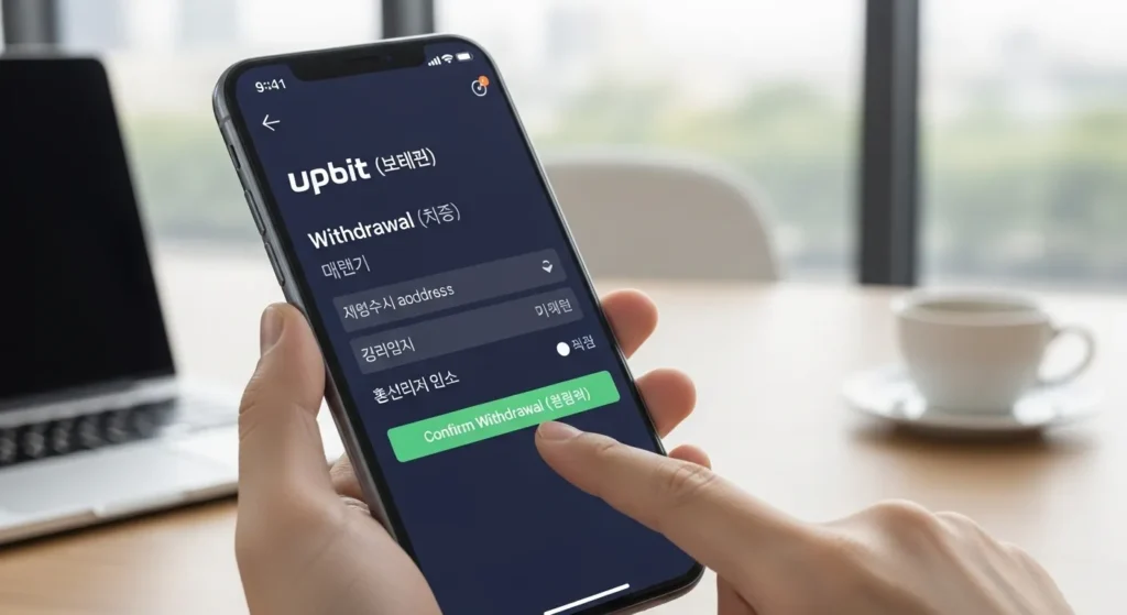 업비트 출금 방법