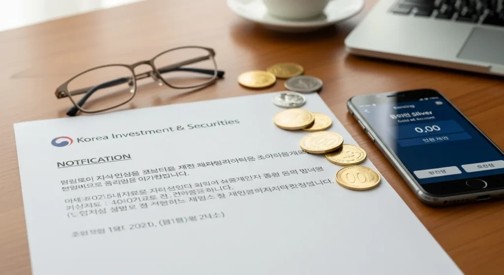한국투자증권 금현물 계좌 해지