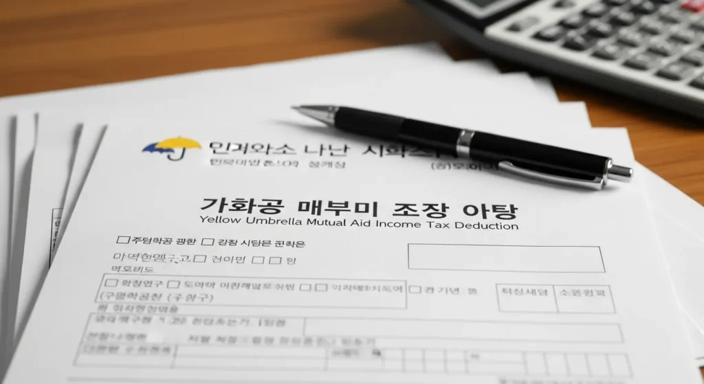 노란우산공제 소득공제 서류