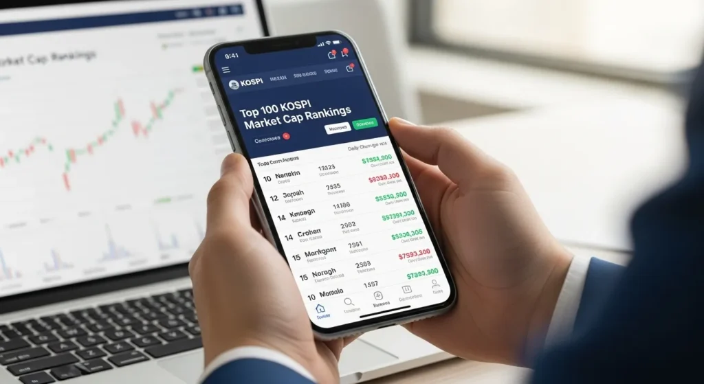 코스피 시총순위100보는법