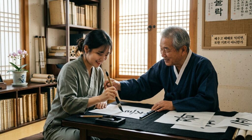 자왈: "학이시습지, 불역열호?"