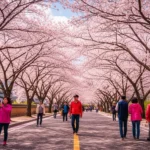 경주 흥무로 벚꽃길