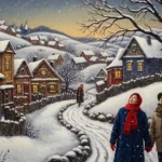 샤갈의 마을에 내리는 눈