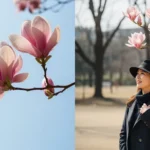 목련꽃 그늘 아래서