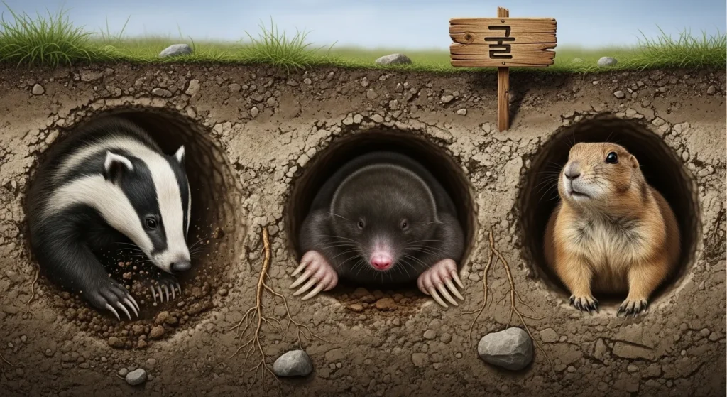 땅속에 사는 동물 삼총사